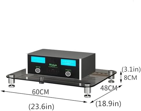 Corner AV Rack Stand - Durable Audio Equipment Cabinet for Stereo & Media Storage - Compact Media Rack for Home Theater & Entertainment Centers - Stylish Audio Furniture
