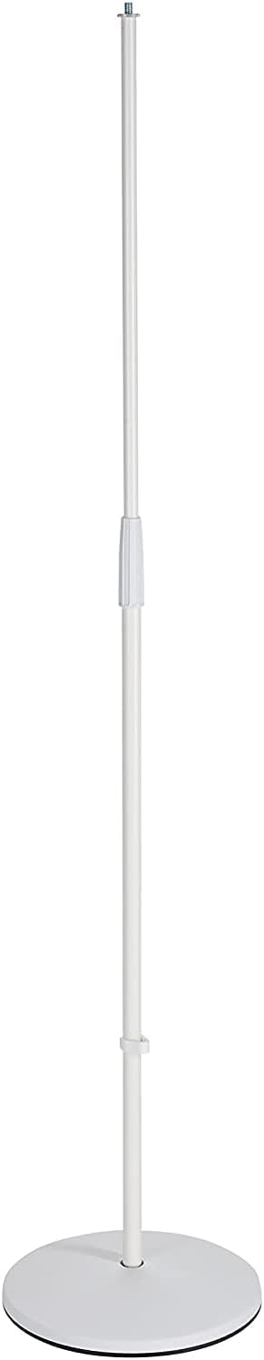 K&M König & Meyer 26010.500.76 - Microphone Stand - Round Base Adjustable Height - Professional Grade - German Made - White