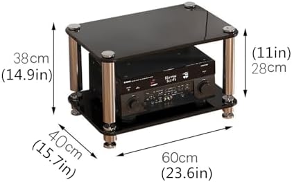 Corner Stereo Cabinet - AV Media Stand, Audio Rack & Video Shelving for Record Players, Entertainment Center & Home Theater - Stylish Audio Cabinet & Media Rack