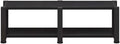 Double Position Audio Rack, Media Stand with Large Storage Space, Open Stereo Cabinet, AV Media Stand with Non-Slip Foot Pad, Modern TV Stand for Living Room, Length 120cm(Black,2-Tier)