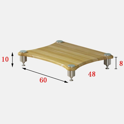1/2/3/4 Tier Wooden AV Media Stand - Audio Video Component Cabinet, Office & Entertainment Storage Rack， for Stereo, CD Player, DJ & Home Theater Equipment(Pomelo Wood,1 Tier-60x50x10cm)