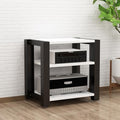 3-Tier AV Media Stand, Adjustable Audio Equipment Rack with Reinforced Steel, Home Theater Stereo Racks and Stands, 60x51x60cm, Sturdy Shelves, Adjustable Footpads, Black