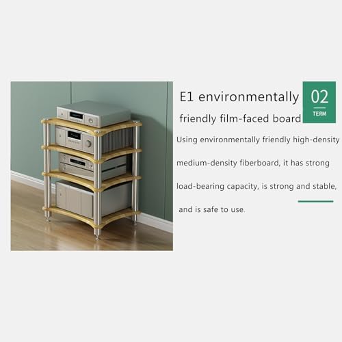 Stereo Cabinet Audio Rack Media Stand - HiFi Stereo Stand AV Cabinet for Home Theater - Stylish Audio Rack with Storage for Speakers and Equipment