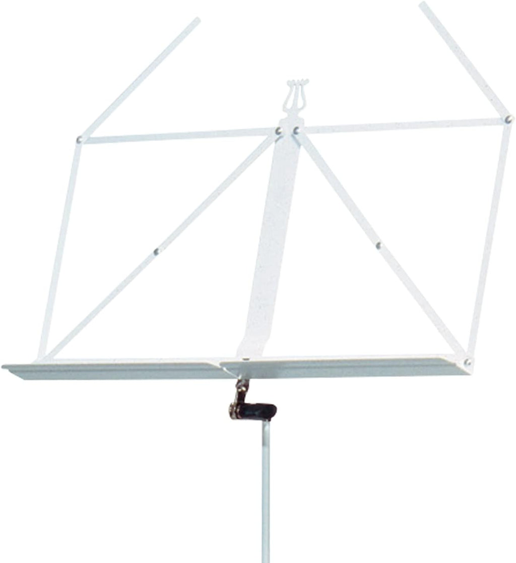 K&M Konig & Meyer 10010.000.57 Colorful Music Stand | Large Deep Desk | Sturdy Base | Adjustable 3pc Telescopic Design | Folding Compact | Pro Grade for Musicians | German Made | White