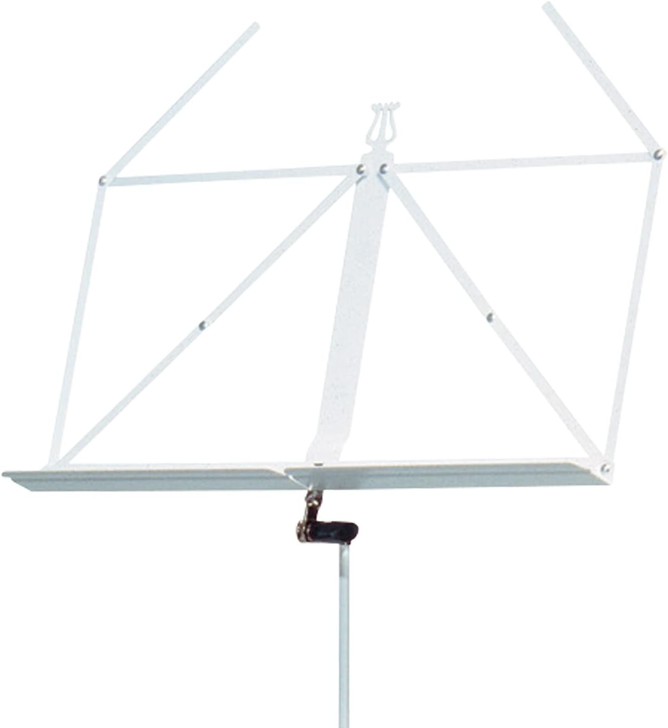 K&M Konig & Meyer 10010.000.57 Colorful Music Stand | Large Deep Desk | Sturdy Base | Adjustable 3pc Telescopic Design | Folding Compact | Pro Grade for Musicians | German Made | White