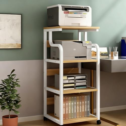 Modern 3-Tier AV Media Stand with Wheels - Audio Video Rack for Record Players & Stereo Equipment - Stylish Storage Solution for Living Room & Recording Studio