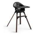Stokke Clikk High Chair, Black/Warm Brown - All-in-One High Chair with Tray + Harness - Light, Durable & Travel Friendly - Ergonomic with Adjustable Features - Best for 6-36 Months or Up to 33 lbs