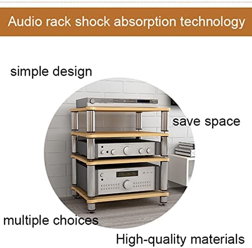 4-Tier Audio Rack - Modern Media Stand for Home Theater, HiFi Components Storage, AV Equipment Organizer, Stereo System Shelf, Stylish & Functional Audio Furniture
