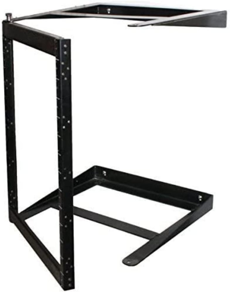 12U Heavy Duty Open Frame Swing Out Wall Mount Rack | 19-inch Network Equipment | 18-inch Depth Tray | Holds Up to 250 lbs | Black (Extensions Not Included)