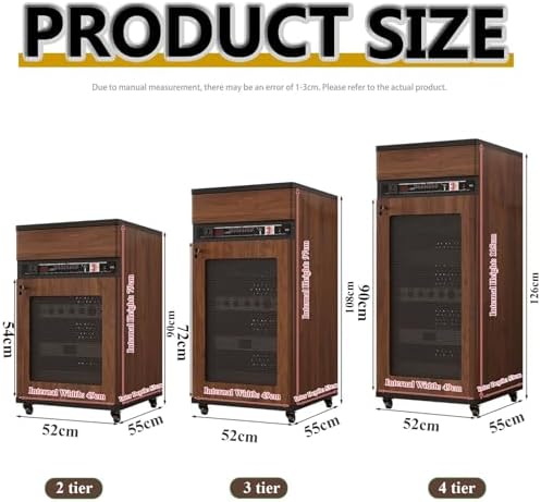 Heavy Duty Audio Rack on Wheels - Professional Studio & Home Theater Equipment Cabinet for Amplifier and AV Receiver, 4 Tier
