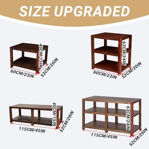 AV Media Stand for Audio & Video, Stereo Rack Cabinet for Entertainment Center, Component Storage & Display Tower (23' x 20' x 15') - Modern Home Furniture
