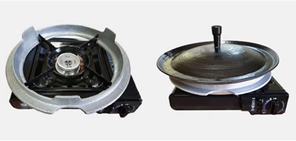 Multi Use Korea Traditional Cauldron Lid Grill BBQ Pan Barbecue Grill Pan,Griddle For Roasing Pork Belly,Indoor & Outdoor Nonstick Caldron Cast Iron Grilled Plate (15.35' (39cm))