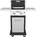 Nexgrill Deluxe 2-Burner Gas Grill with 401 SQ In Grate, 28000 BTUs, Stainless Steel Control Panel & Foldable Side Table, Propane BBQ Grill for Outdoor Cooking, Patios, Backyards and More - 720-0864RA