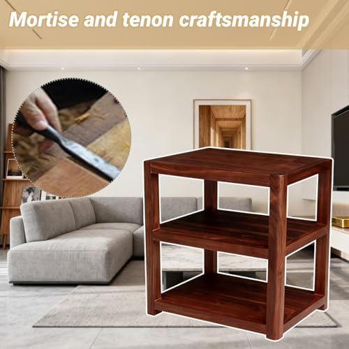 AV Media Stand for Audio & Video, Stereo Rack Cabinet for Entertainment Center, Component Storage & Display Tower (23' x 20' x 15') - Modern Home Furniture
