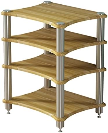 Modern White 3-Tier TV Stand with Speaker Storage - Stylish Media Console & AV Shelf for Home Entertainment, Audio Equipment Organizer, Perfect for Living Room Decor & Organization
