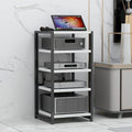 Premium Stereo Rack & Stand - Adjustable HiFi Audio Cabinet, Media Storage Shelf for AV Equipment, Perfect Audio-Video Stand, Black Finish