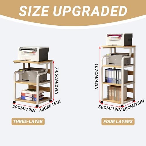 Modern 3-Tier AV Media Stand with Wheels - Stylish Audio Video Rack for Record Players & Stereos, Perfect for Living Rooms & Meeting Spaces (Three-Layer)
