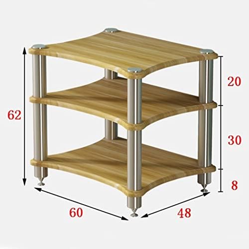 Modern White 3-Tier TV Stand with Speaker Storage - Stylish Media Console & AV Shelf for Home Entertainment, Audio Equipment Organizer, Ideal for Living Room Decor & Space-Saving Solutions