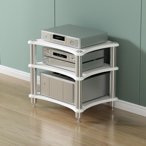 Stereo Cabinet Audio Rack Media Stand - HiFi Stereo Stand AV Cabinet for Home Theater - Stylish Audio Rack with Storage for Speakers and Equipment