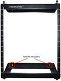 12U Heavy Duty Open Frame Swing Out Wall Mount Rack | 19-inch Network Equipment | 18-inch Depth Tray | Holds Up to 250 lbs | Black (Extensions Not Included)
