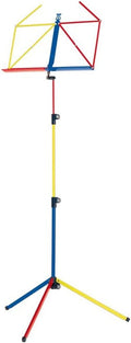 K&M Konig & Meyer 10010.000.99 Colorful Music Stand | Large Deep Desk | Sturdy Base | Adjustable 3pc Telescopic Design | Folding Compact | Pro Grade for Musicians | German Made | Rainbow