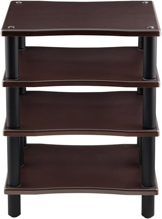 Monolith 4 Tier Audio Stand XL - Open Air Design, Each Shelf Supports up to 75 Lbs, Perfect Way to Organize AV Components, Espresso