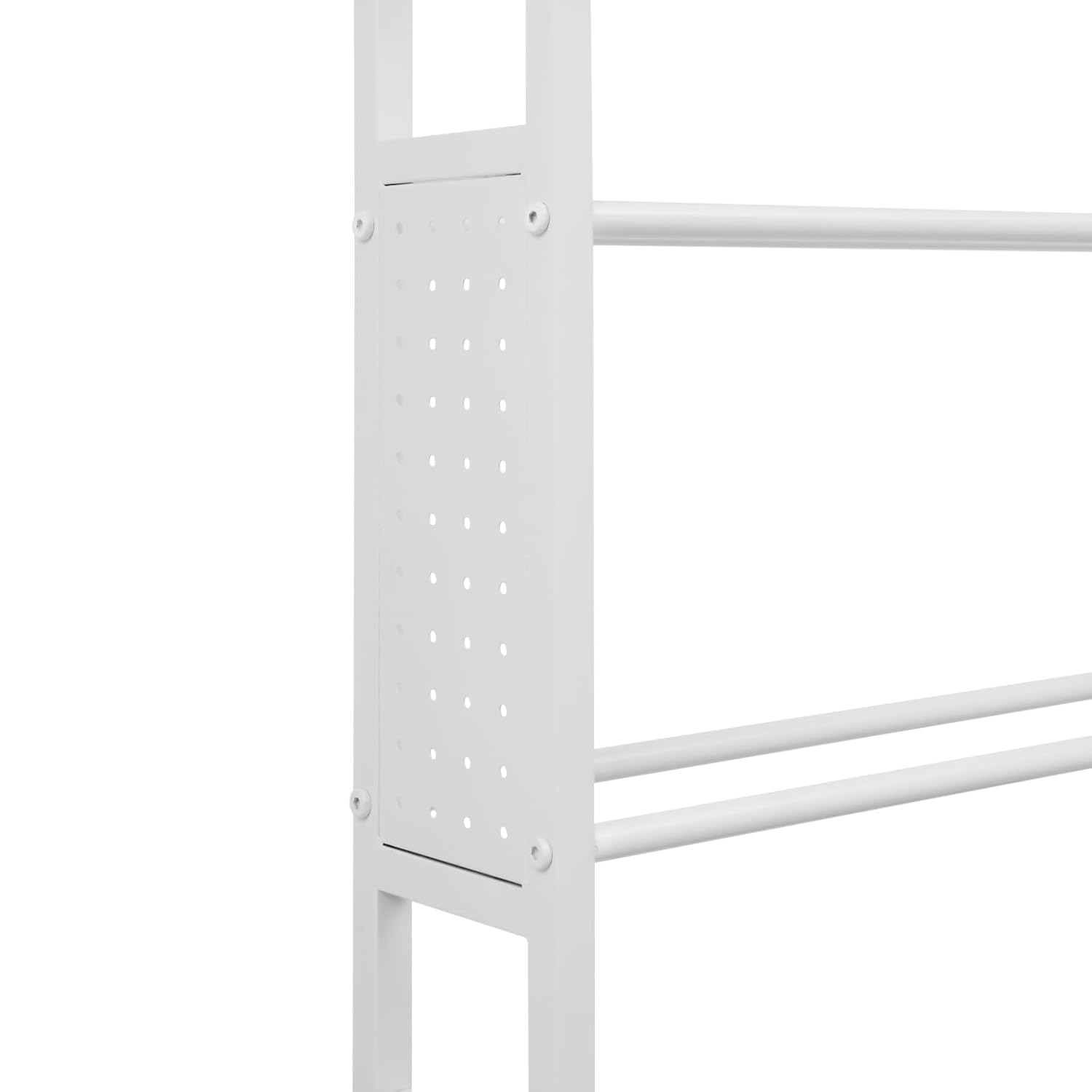3D Printer Stand with Filaments Storage, 2-Tier 3D Printer Table Cart Desk with Wheels for Workshop Studio Office, 23.6' X 23.6' X 69', 110lbs Capacity (White)