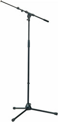 K&M König & Meyer 21090.500.55 Tripod Microphone Stands | Adjustable Telescoping 2-Piece Boom Arm | Professional Grade | Heavy Duty with Folding Leg Base | German Made | 2 Pack | Black