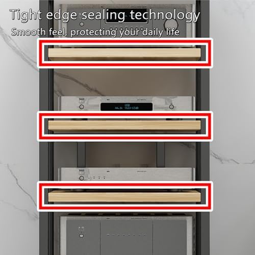 Premium Stereo Rack & Stand - Adjustable HiFi Audio Cabinet, Media Storage Shelf for AV Equipment, Perfect Audio-Video Stand, Black Finish