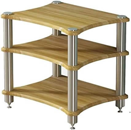 Modern White 3-Tier TV Stand with Speaker Storage - Stylish Media Console & AV Shelf for Home Entertainment, Audio Equipment Organizer, Ideal Living Room Furniture