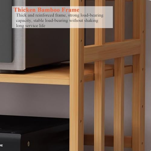 Stereo Cabinet Media Storage Rack, 3 Tier Corner Bookshelf with Adjustable Shelves and Universal Wheels for Audio-Video Equipment, Home and Office Furniture