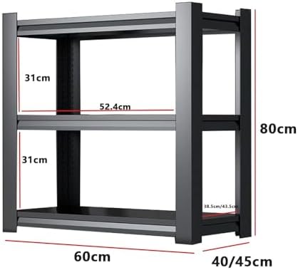 3 Tier Audio Stand for HiFi and AV Equipment, Adjustable Height Steel Shelf Stereo Cabinet, Perfect for Record Players and Media Storage