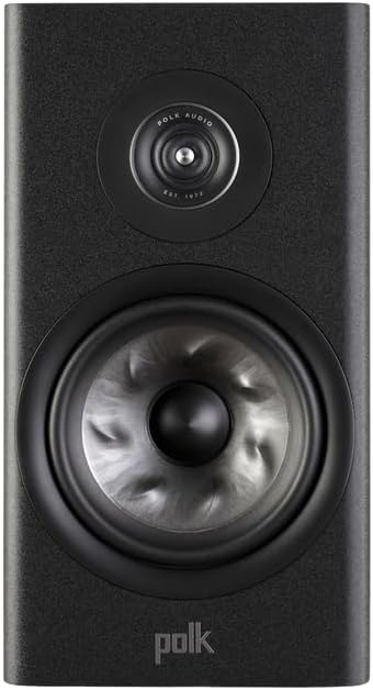 Polk Audio Reserve R200 Large Bookshelf Speaker for Dynamic, Detailed Home Theater Audio, 1' Pinnacle Ring Tweeter & 6.5' Turbine Cone Woofer, Dolby Atmos & IMAX Enhanced, Wall Mountable, Black