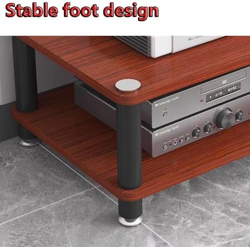 Sturdy 3-Tier HiFi Audio Rack & Amplifier Stand - Heavy Duty Speaker Organizer for Home Theater & Media Components - Black Console Shelf, Perfect for Audio Equipment