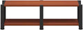 Double Position Audio Rack, Media Stand with Large Storage Space, Open Stereo Cabinet, AV Media Stand with Non-Slip Foot Pad, Modern TV Stand for Living Room, Length 120cm(Red Brown,2-Tier)