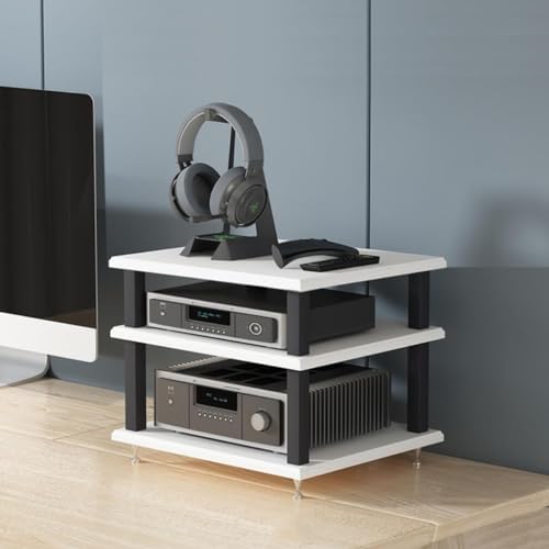 Modern Multi-Layer Audio Cabinet | Floor-Standing AV Rack & Record Player Stand | Stylish Entertainment Media Unit for Home Theater | Functional Storage Solution