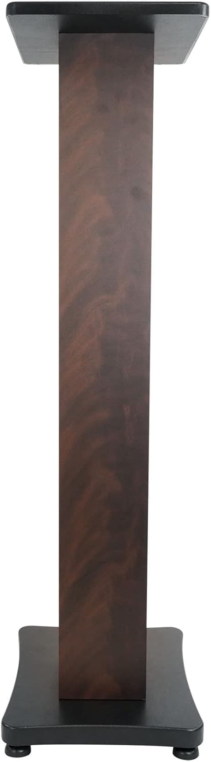 Rockville SS36D Pair 36' Home Speaker Stands, 100Lb Capacity, Fixed Height, Cable Management, Wide Stable Base, Premium Dark Wood Grain, for Home Theater and Hi-Fi Audio