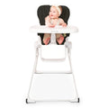 Joovy Nook NB High Chair Featuring Four-Position Adjustable Swing Open Tray, 3-Position Reclining Seat, and Front Wheels for Added Mobility - Folds Down Flat for Easy Storage, Jet