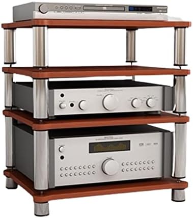 4-Tier Audio Rack - Modern Media Stand for Home Theater, HiFi Components Storage, AV Equipment Organizer, Stereo System Shelf, Stylish & Functional Audio Furniture