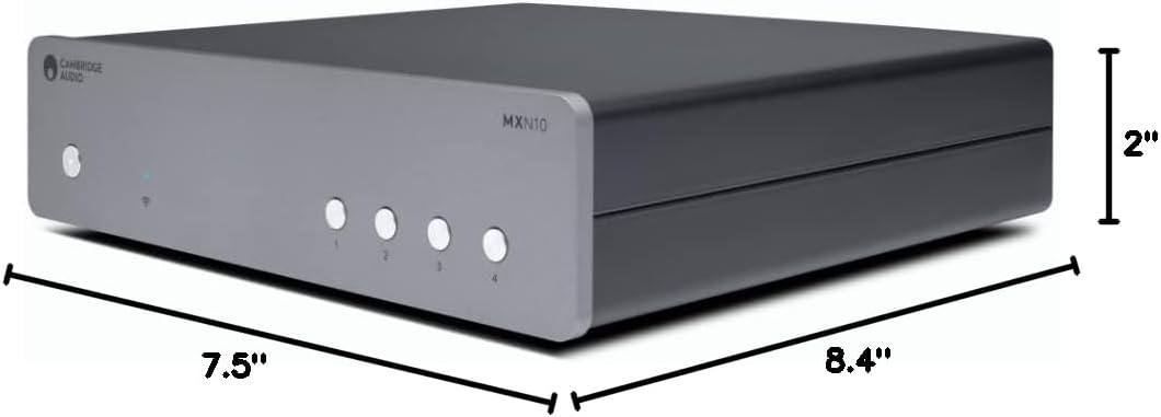 Cambridge Audio MXN 10 - Compact Separate High Resolution WiFi Network Audio Player and Streamer Featuring Bluetooth 5.0, Internet Radio and ESS Sabre DAC - Lunar Grey