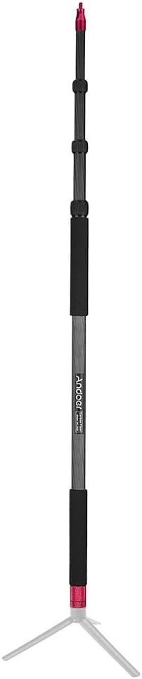 Andoer MK-3000 9.8ft Lightweight Carbon Fiber Mic Microphone Boom Holder Arm Pole Extension Mount Stand for Canon Nikon Sony DSLR Camera Camcorder Photography Sound Recording Interview Filming