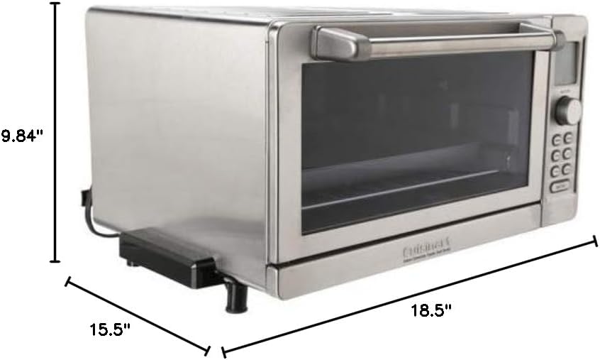 Cuisinart TOB-135N Deluxe Convection Toaster Oven Broiler, Brushed Stainless, Silver