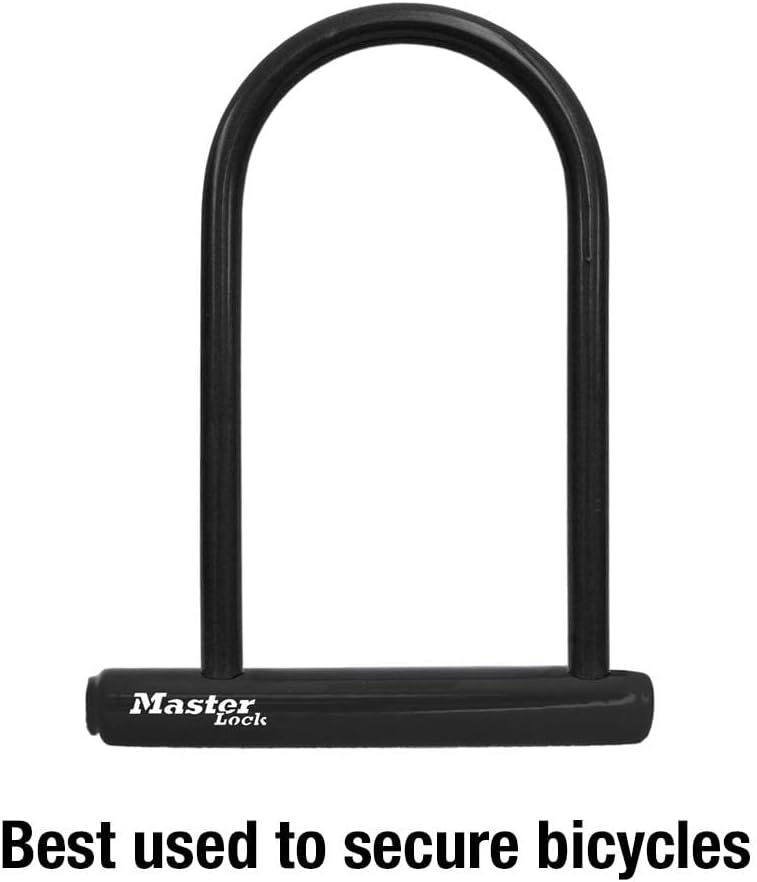 Master Lock 8170D, 6-1/8 inch Wide U-Lock with 8' Shackle, Black (Pack of 6)