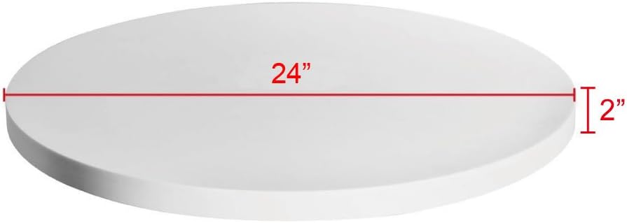 Fotoconic White Electric Motorized Rotating Turntable Display Stand, 24 Inch / 60cm Diameter, 180 Lb Centric Loading for Shop Display