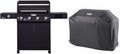 Monument Grills Denali Series, Denali 425 4-Burner Liquid Propane Gas Smart BBQ Grill Stainless Steel with BBQ Cover (2 items)
