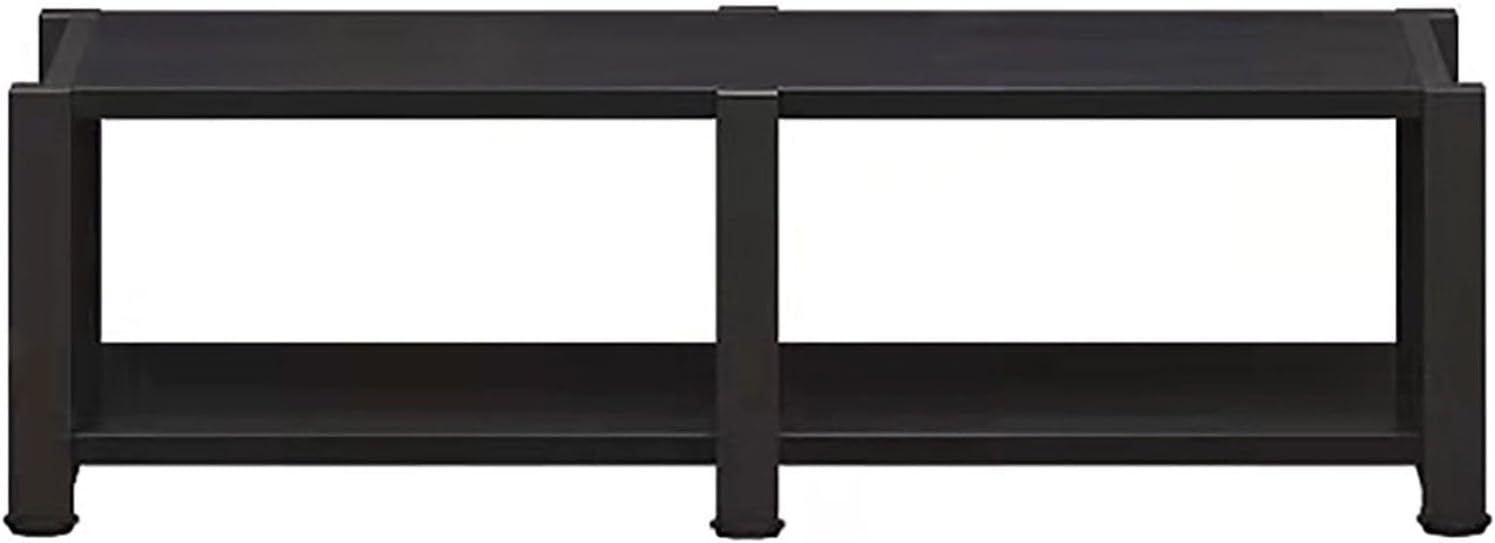 AV Media Stand, Video Audio Rack with Storage Shelves, Multi-Function Record Player Stand, Stand Corner Component Stereo Cabinet, Power Amplifier Shelf Equipment(Black,2 tier 34CM/13.3in)