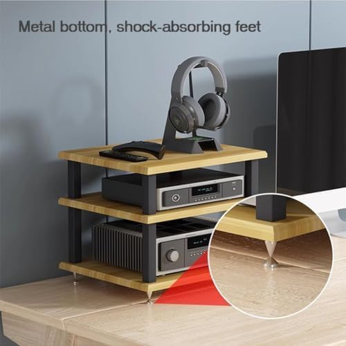 Multi-Layer Audio Cabinet | Floor-Standing AV Equipment Rack | Stylish Record Player Stand | Modern Entertainment Media Unit | Functional Storage for Home Theater