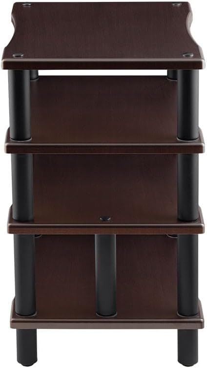 Monolith 4 Tier Audio Stand XL - Open Air Design, Each Shelf Supports up to 75 Lbs, Perfect Way to Organize AV Components, Espresso