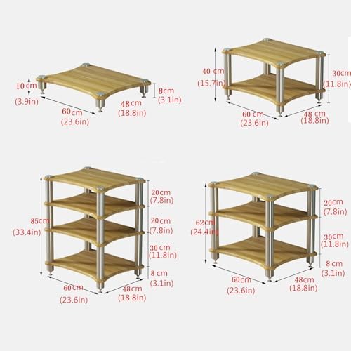 Stereo Cabinet Audio Rack Media Stand - HiFi Stereo Stand AV Cabinet for Home Theater - Stylish Audio Rack with Storage for Speakers and Equipment