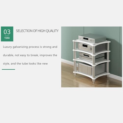 Stereo Cabinet Audio Rack Media Stand - HiFi Stereo Stand AV Cabinet for Home Theater - Stylish Audio Rack with Storage for Speakers and Equipment